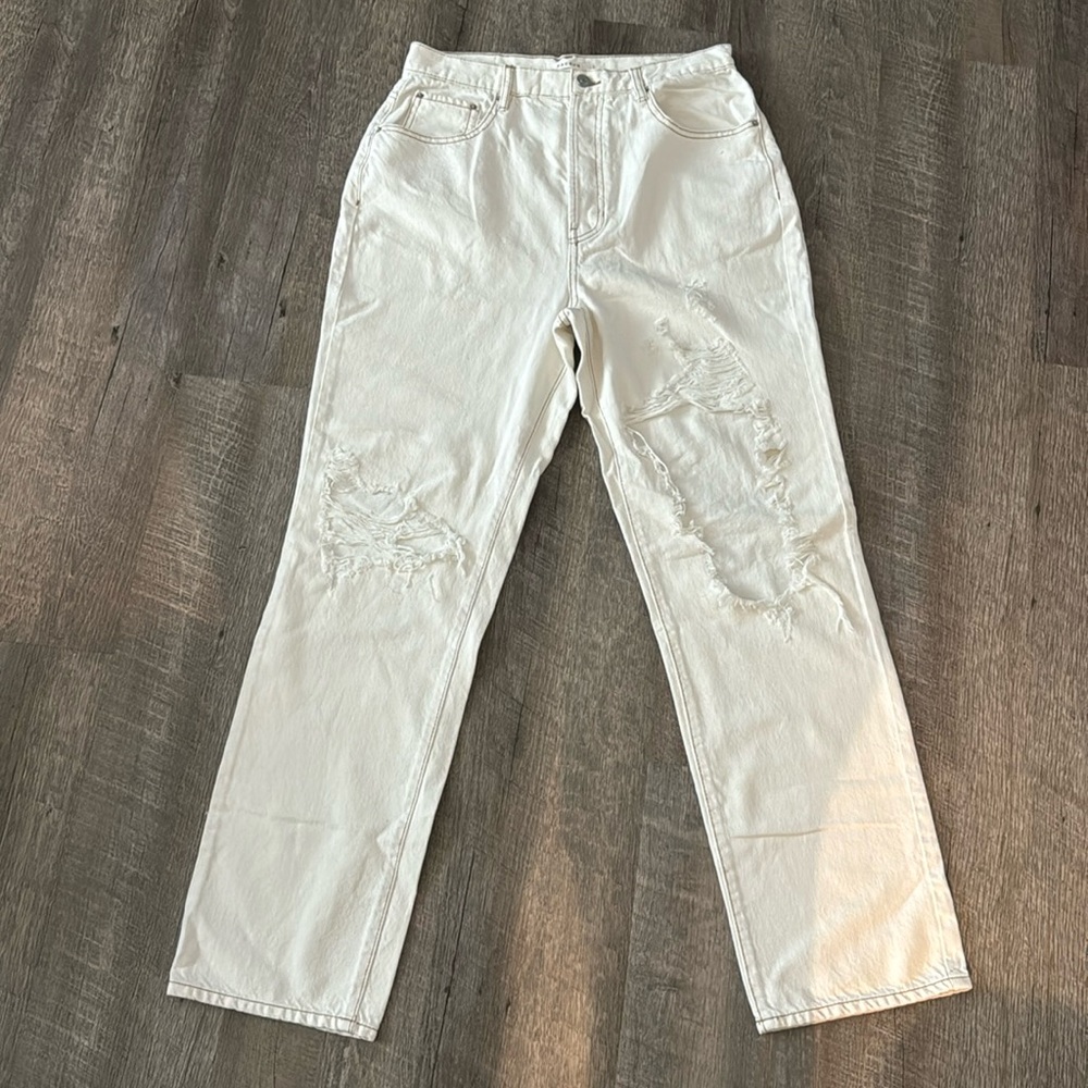White Pacsun high waist dad jeans